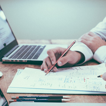 wireframing planning in office