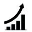 Bar graph with upward arrow