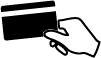 hand holding credit card