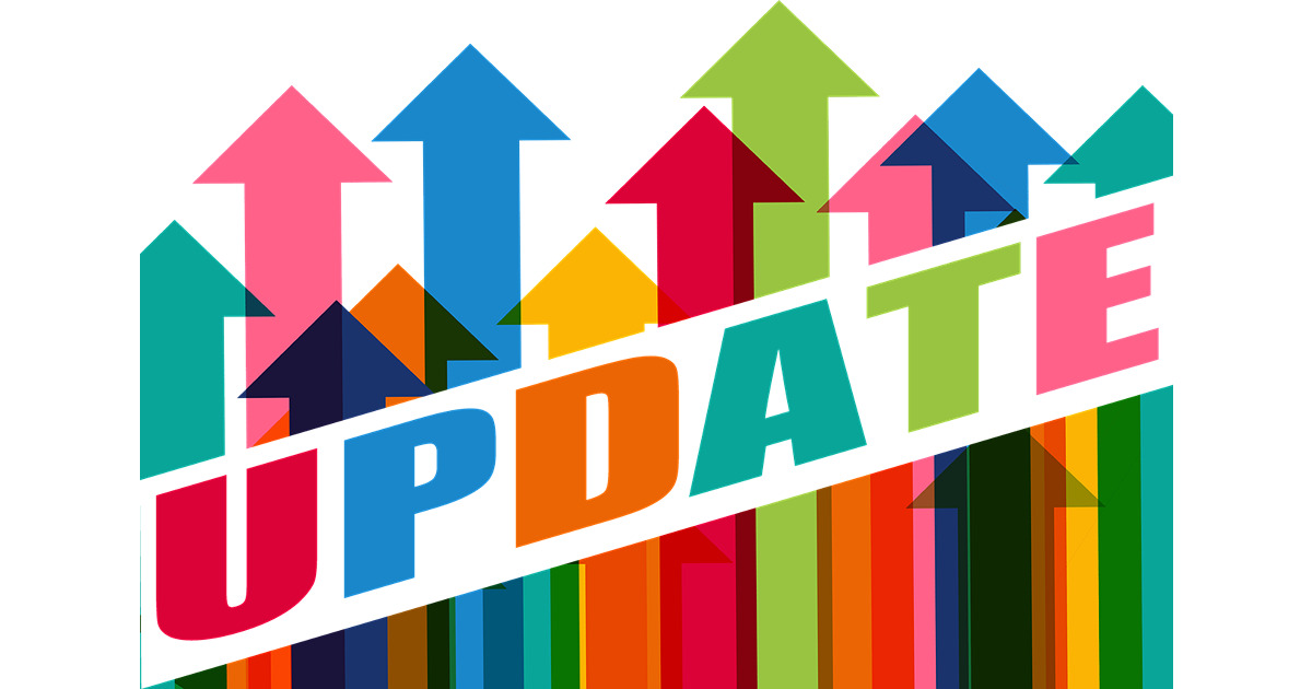 updates arrows point up