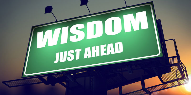 wisdom just ahead billboard