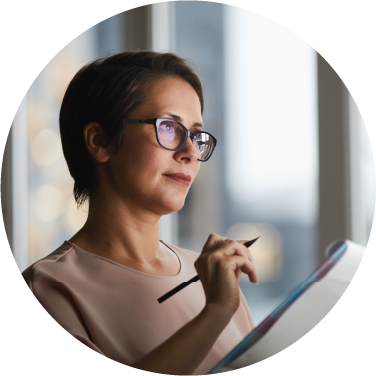 Accountant working with documents