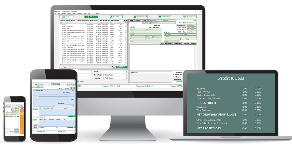 QFloors Software on multiple devices