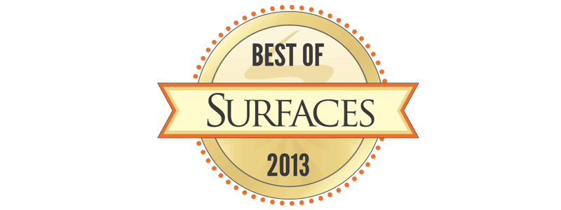 best of surfaces 2013 award certificate