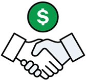 dollar savings handshake