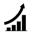 Bar graph with upward arrow