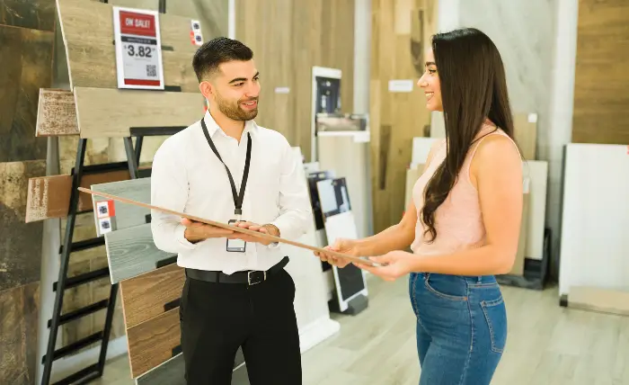 Showroom conversation